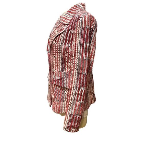 Cabi | Red Patchwork Blazer Jacket Style 6028 Small - Picture 5 of 13